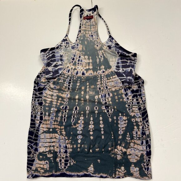 Hard Tail Tie Dye Active Workout 2 in 1 Built in Bra & Racer Back Tank Top Sz S - Picture 2 of 11